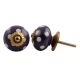 Purple Polka Dot Ceramic Drawer Knob